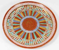 A c.1900 Chinese polychrome porcelain plate 9.5in