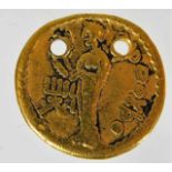 A gold Dinar 151-190 Coin, Kushan Empire, Huvishka