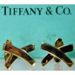 A pair of Tiffany & Co. 18ct gold gents cufflinks