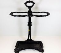 A Victorian cast iron stick stand 27.5in high x 18
