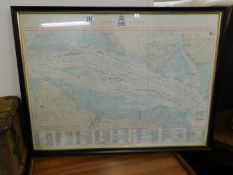 A framed 1977 Silver Jubilee Fleet Review poster