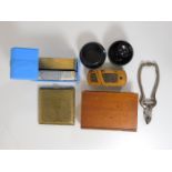 A Dupont viewer, a puzzle box & sundry items