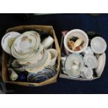 Two boxes of various ceramics including vintage je