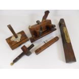 A walnut rabbet plane & other wooden tools