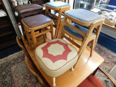 Seven various vintage stools