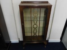 A glass display cabinet