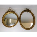 Two decorative gilt framed mirrors