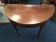 A D shaped card table, some faults