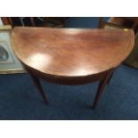 A D shaped card table, some faults