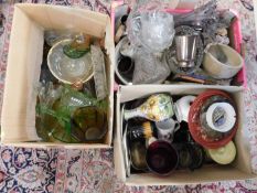 Three boxes of mixed ceramics & glassware