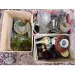 Three boxes of mixed ceramics & glassware