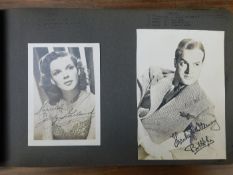 A vintage album of autographs & photographs