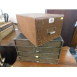 A file drawer & a four drawer file chest