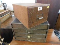 A file drawer & a four drawer file chest