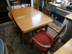 A teak G-Plan table & six chairs