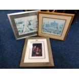 Three prints, to by Lowry & one by R. O. Lenkiewic