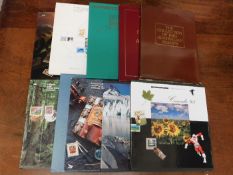 Ten stamp collectors books