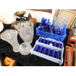 A quantity of Bristol glass ware & other glassware