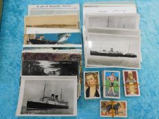 A quantity of shipping photographs & cigarette car