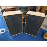 A pair of teak cased MS HIFI speakers