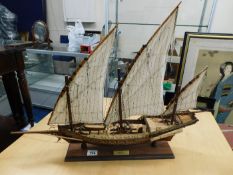 A model of a Xebec ship