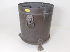 A WW1 brass shell coal bucket