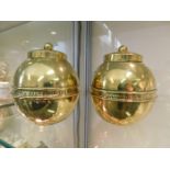 A pair of brass Lipton Exhibition caddies