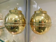 A pair of brass Lipton Exhibition caddies