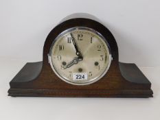 A Westminster chime mantel clock