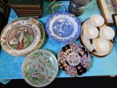 Two Doulton series ware type plates, three Masons