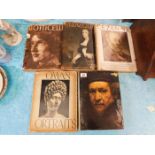 Five large art books including Rembrandt