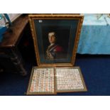 A large military print of Wellington & two framed