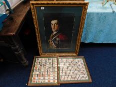 A large military print of Wellington & two framed