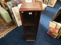 A mahogany single door cabinet