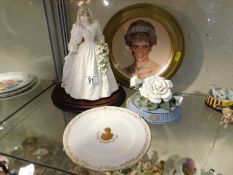 A Princess Diana Coalport figure & three other pie