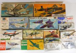 A quantity of vintage boxed model kits including F