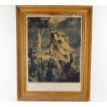 A 19thC. gilt framed print titled "The Escape of A
