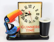 A Carlton Ware Guinness Toucan clock 8.25in tall