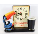 A Carlton Ware Guinness Toucan clock 8.25in tall