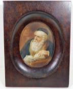 A framed miniature watercolour on ivory panel depi