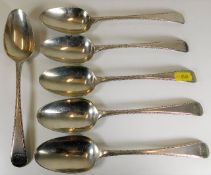 Six 18thC. Thomas Northcote silver spoons 1777 Lon