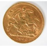 A Victorian 1900 half sovereign gold coin