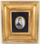 Mounted in gilt frame, an 18thC. watercolour on iv