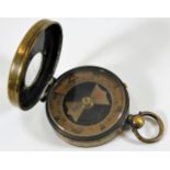 A Francis Barker & Son brass compass "The Guide"