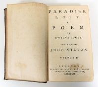 Book: Paradise Lost A Poem in Twelve Books vol II