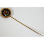 An 18thC. enamelled yellow metal stick pin belonging to Vice-Admiral Richard Crozier of West Hill, I