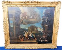 A very large 18thC. French rococo oil on canvas de
