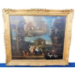 A very large 18thC. French rococo oil on canvas de