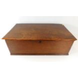 A 19thC. walnut bible box 23in wide x 13in deep x