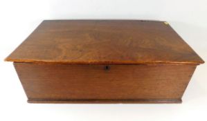 A 19thC. walnut bible box 23in wide x 13in deep x